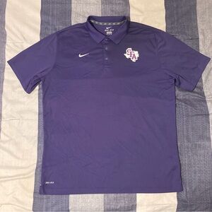 Nike Stephen F Austin Mens Polo Shirt Sz 2XL SFASU Purple Performance